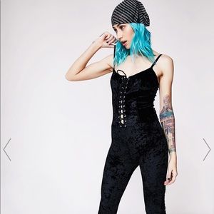 CURRENT MOOD VELVET JUMPSUIT